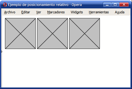 Elementos posicionados de forma normal