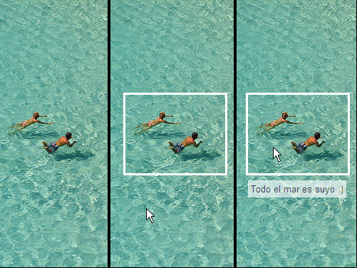 Funcionamiento del mapa de imagen creado con CSS